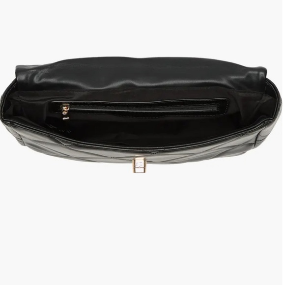 Badgley Mischka Black Quilted Crossbody with Gold Chain - Picture 5 of 5